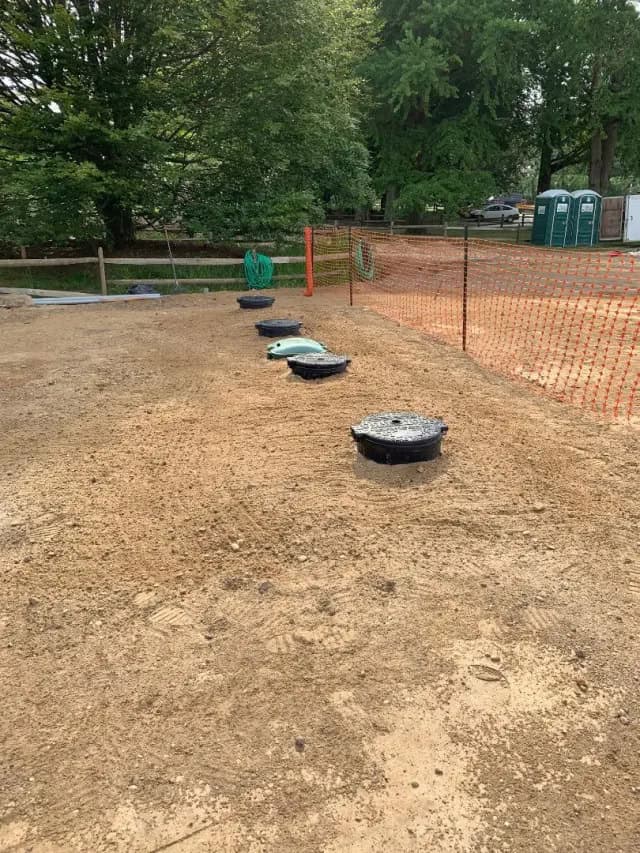 pipe container boxes in ground.